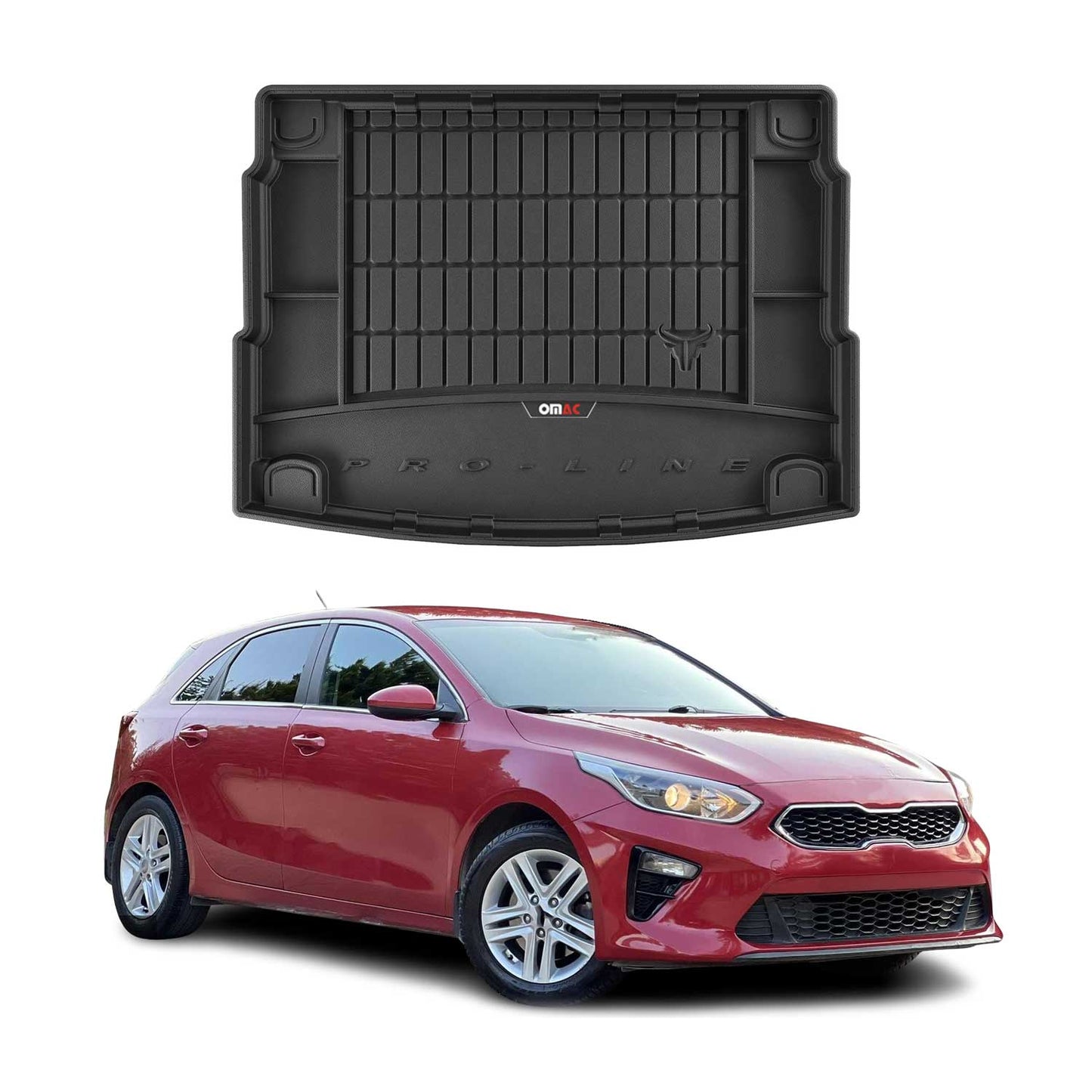 OMAC Gummi Kofferraumwanne für Kia Ceed 2018-2025 TPE Laderaumwanne Schwarz