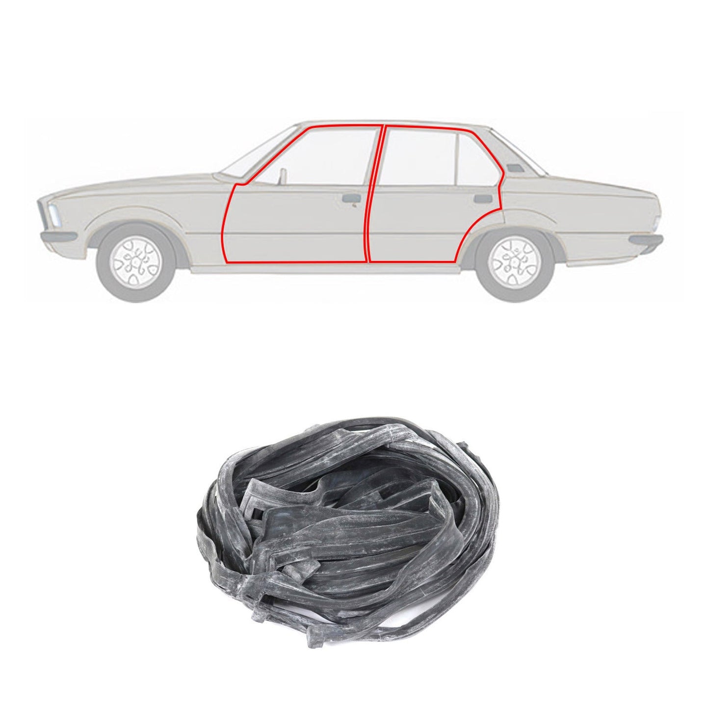 Auto Türdichtungdichtung Kantenschutz für Opel Rekord D 1972-1977 Stufenheck