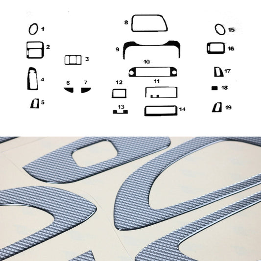Ornamente interioare cockpit pentru Honda Civic 1995-2000, aspect carbon, 19 bucăți
