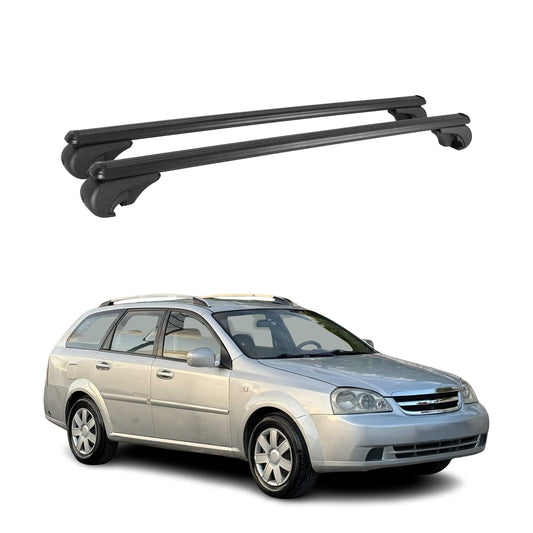 Dachträger für Chevrolet Lacetti Kombi 2004-2011 Gepäckträger Alu Schwarz 2x