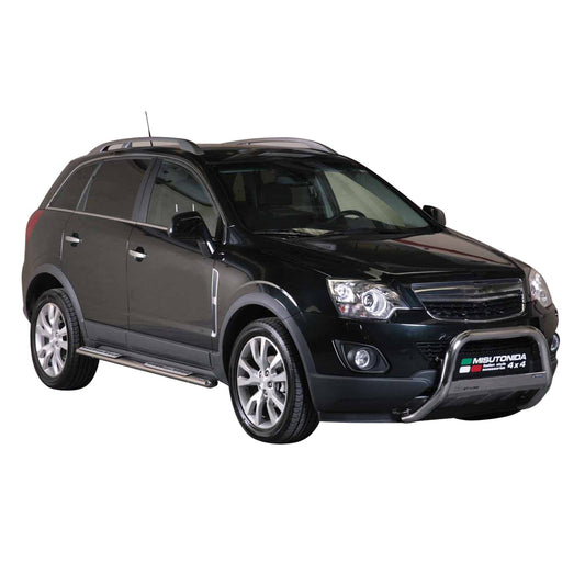 Bară de protecție/buton față pentru Opel Antara 2011-2015, ø63mm, oțel, argintiu, protecție