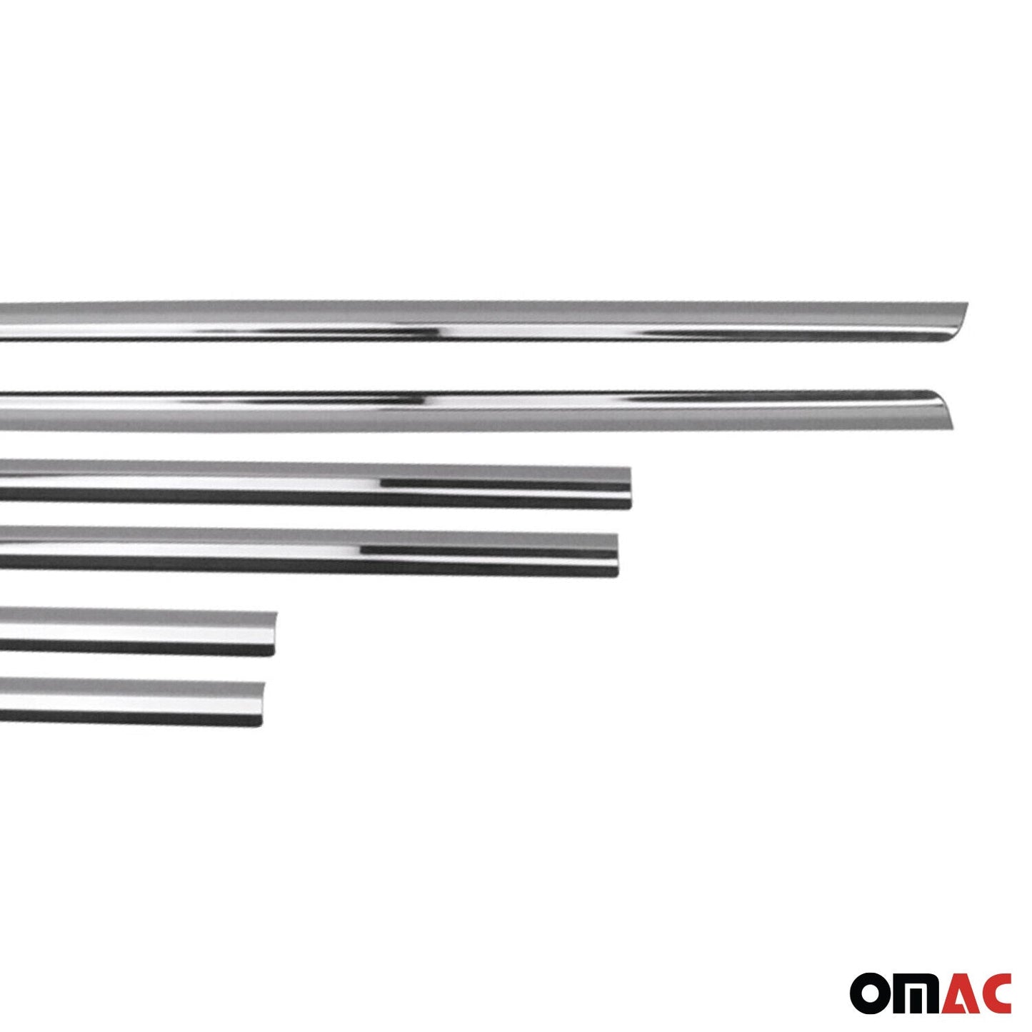 Benzi decorative pentru geamuri pentru Hyundai Getz 2002-2011, oțel inoxidabil cromat, 6 bucăți