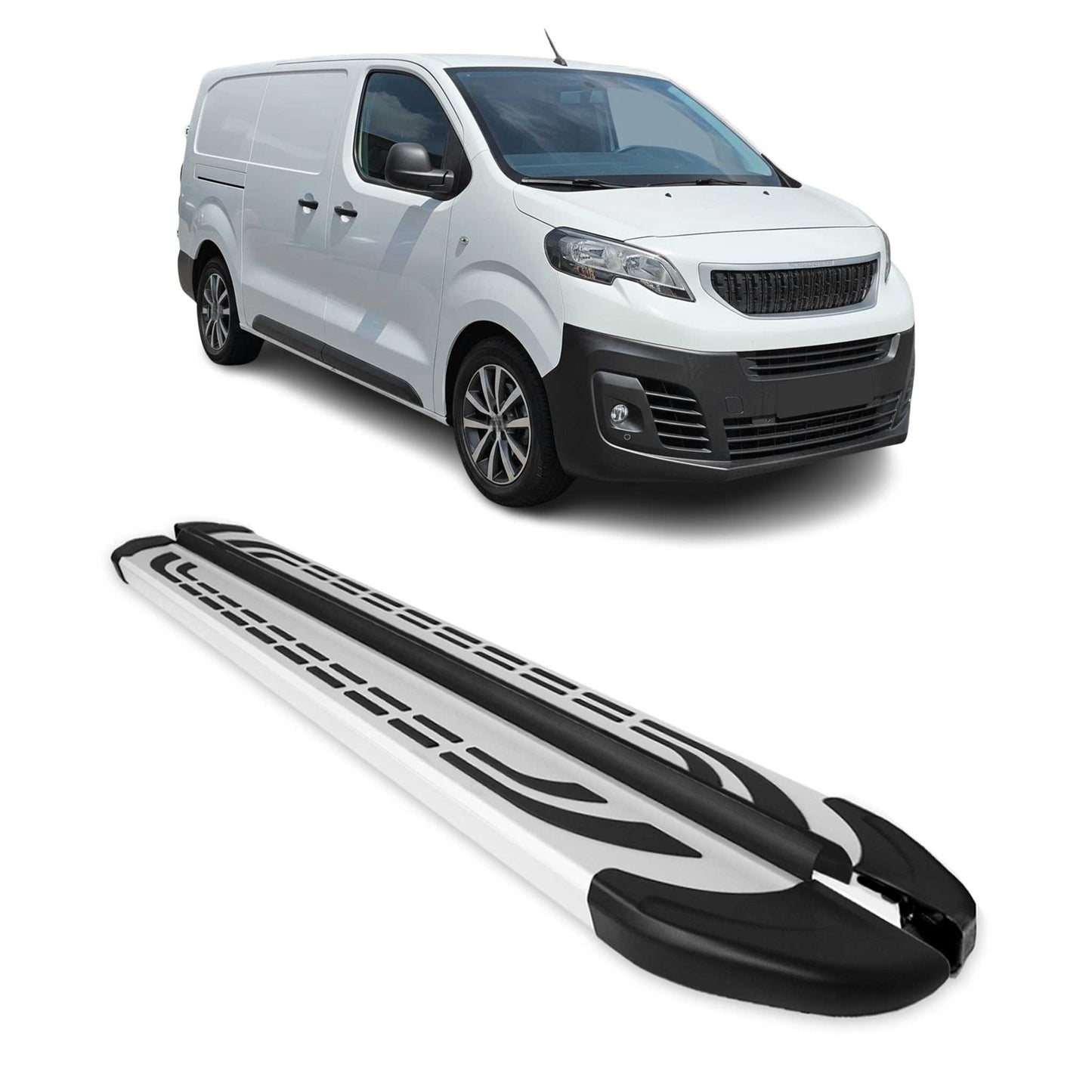 Trittbretter Schweller Seitenbretter für Peugeot Traveller 2017-2025 L2 L3 Alu