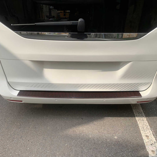 Protecție prag de încărcare pentru Mercedes Vito W447 2014-2025, fibră de carbon, roșie