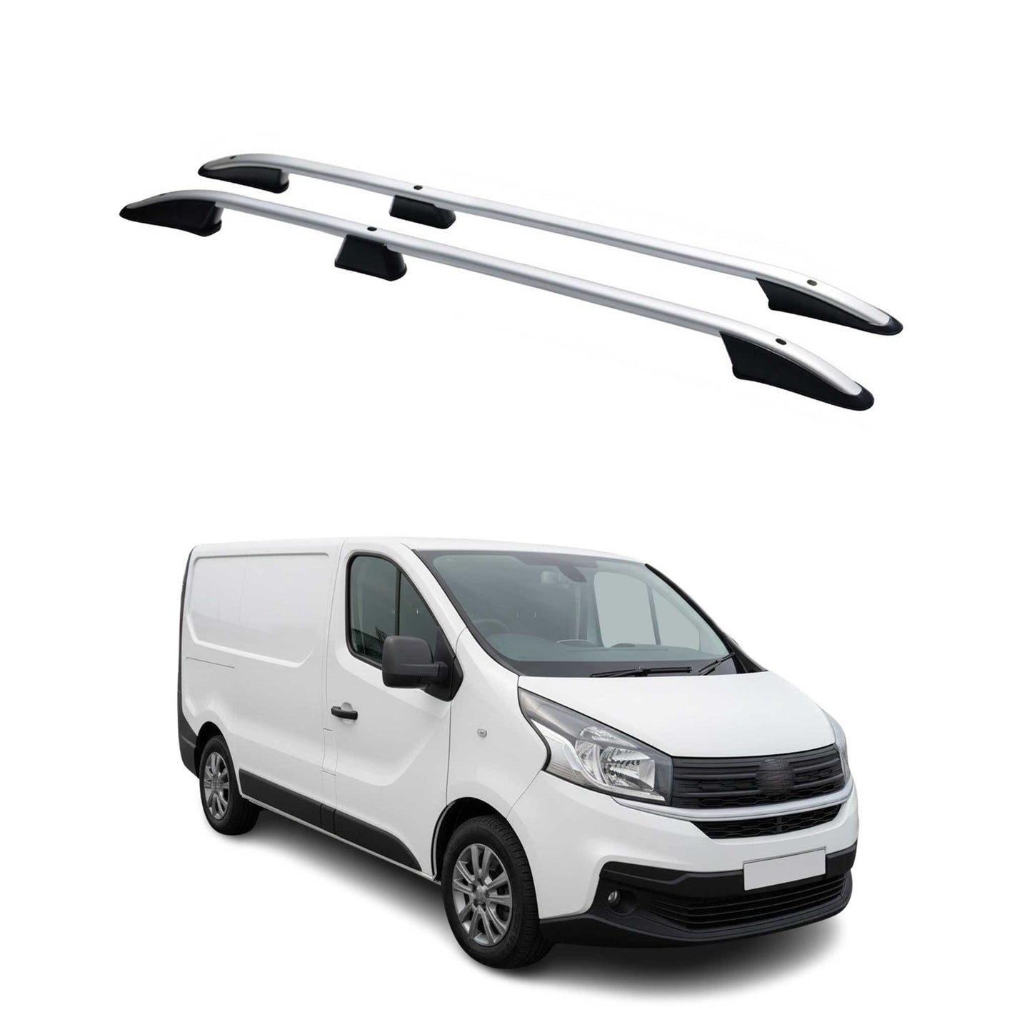 Dachreling Dachgepäckträger für Fiat Talento 2016-2024 L1 Kurzer Alu Grau