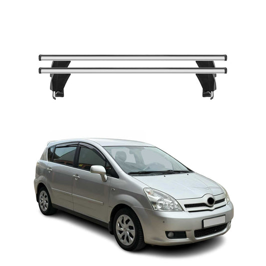 Menabo Dachträger für Toyota Corolla Verso mk2 2004-2007 Pre-FL 50kg Alu Grau 2x