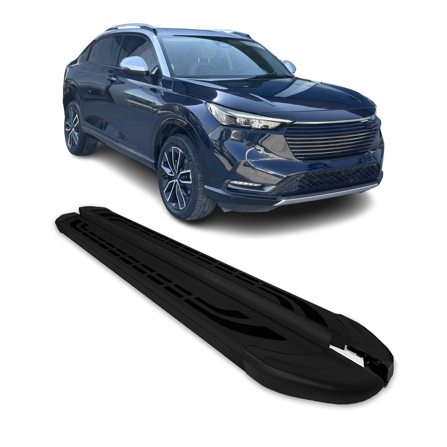 Trittbretter Seitenschweller für Honda HR-V 2021-2025 Schwarz Aluminium 2 tlg