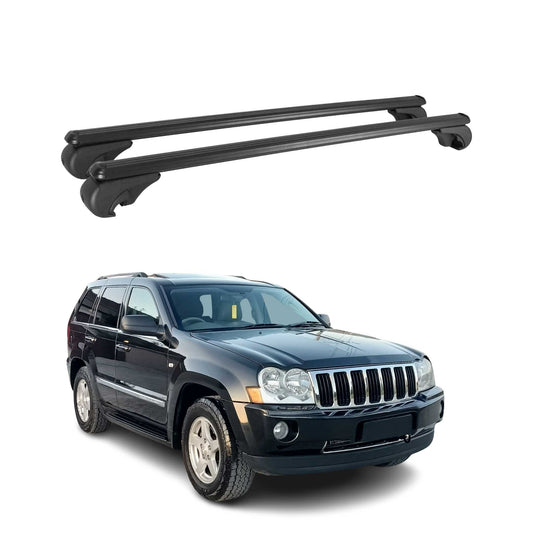 Dachträger für Jeep Grand Cherokee 2005-2010 Gepäckträger Aluminium Schwarz 2x