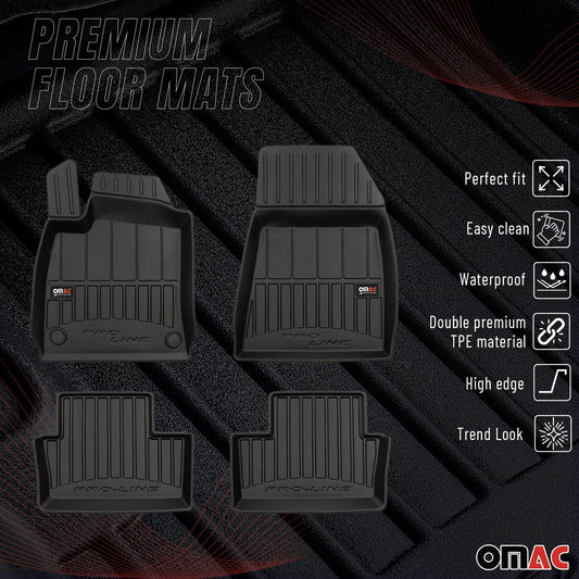 Covorașe auto Renault Clio 2019-2025, TPE, negre, 4 buc.