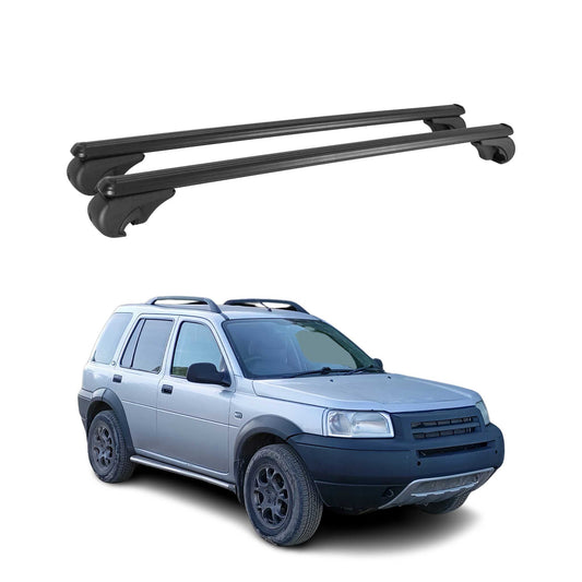 Dachträger für Land Rover Freelander 1997-2006 Gepäckträger Aluminium Schwarz 2x