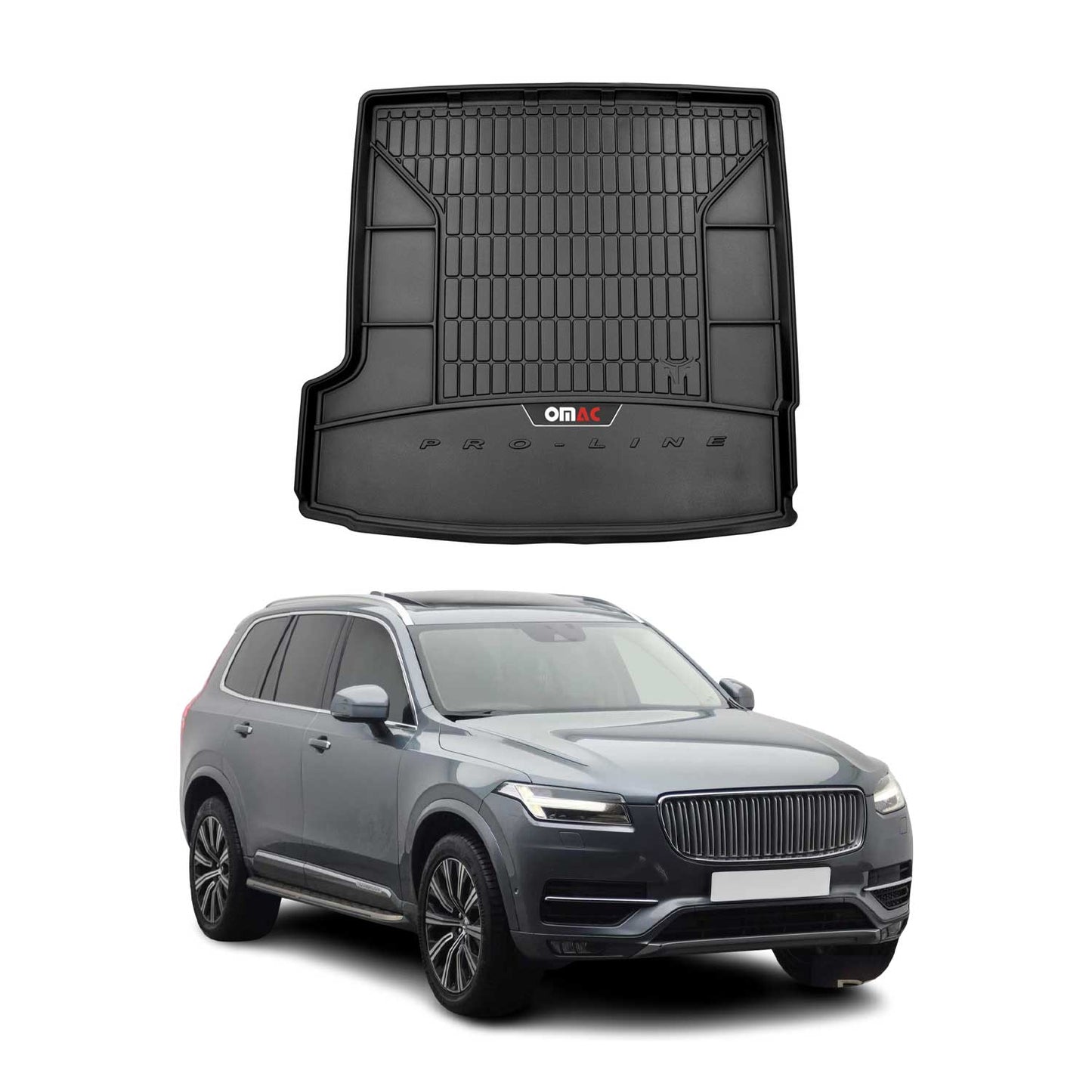 OMAC Gummi Kofferraumwanne für Volvo XC90 2014-2025 TPE Laderaumwanne Schwarz