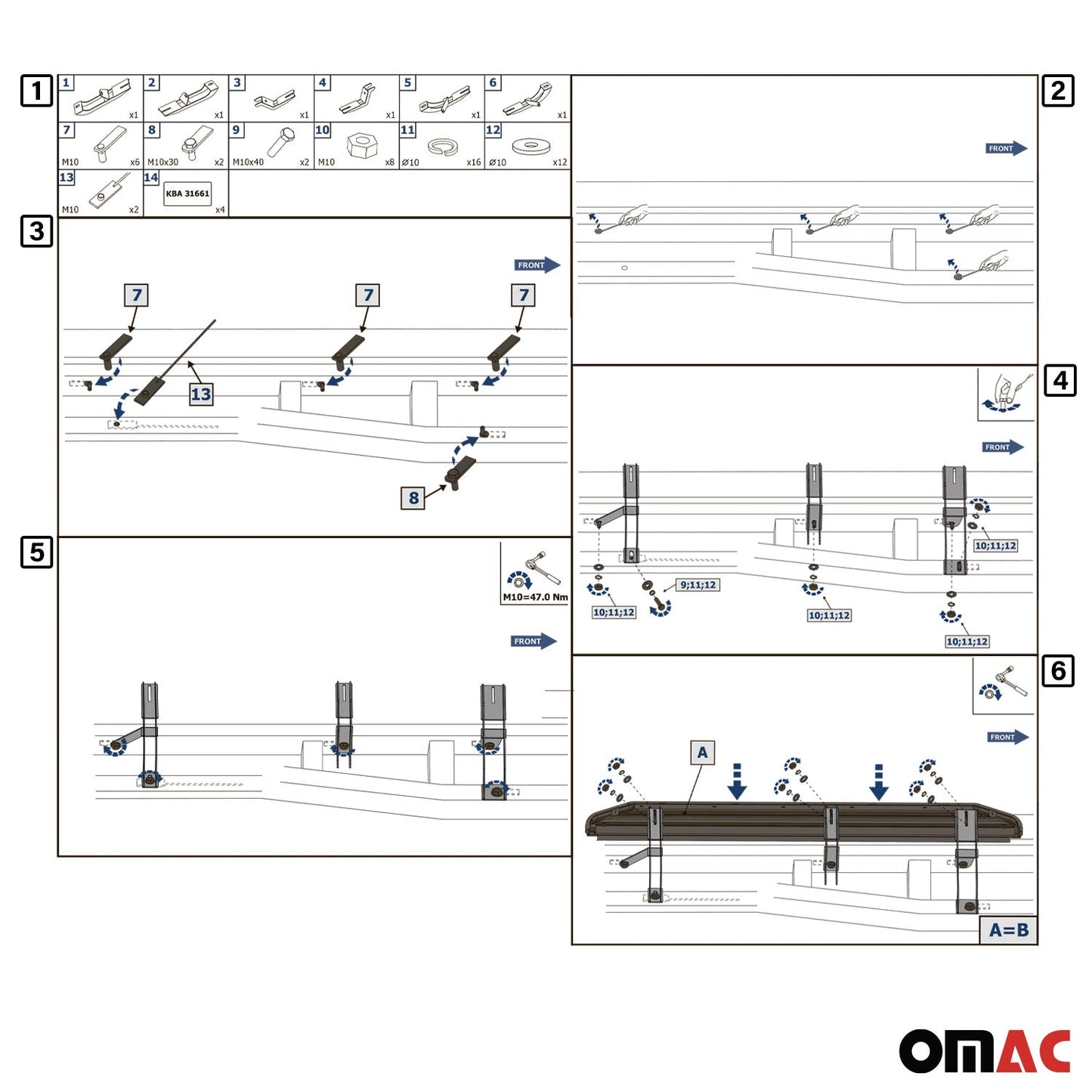 Trittbretter Seitenschweller für Hyundai Santa Fe 2006-2012 Alu Schwarz ABE