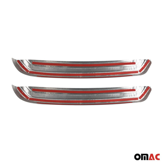 Difuzor spate pentru Nissan Qashqai J11 2017-2021, oțel inoxidabil, argintiu, 2 buc.