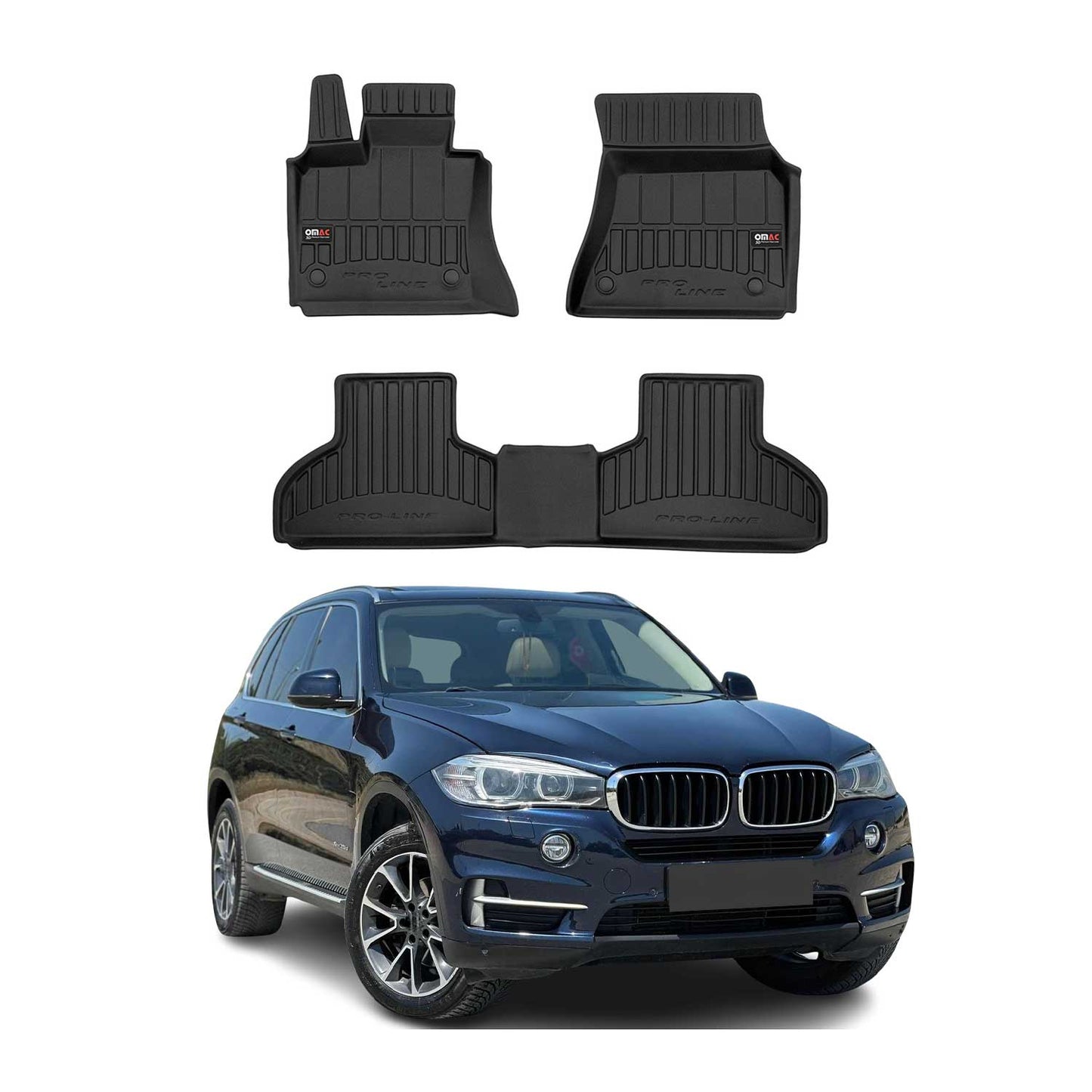 2013-2018 BMW X5 F15 F85 Fußmatten TPE Schwarz 3 tlg
