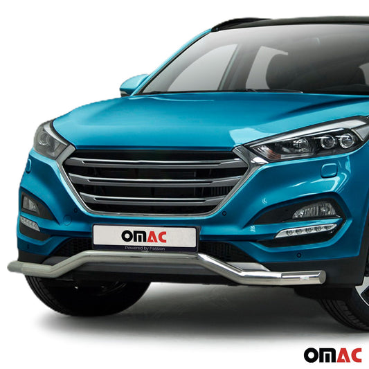 Bară de protecție față, bară de protecție față pentru Hyundai Tucson 2015-2020, omologată ABE, oțel, argintiu