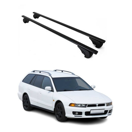 Portbagaj de plafon pentru Mitsubishi Galant station wagon 1996-2003 75kg negru metalic
