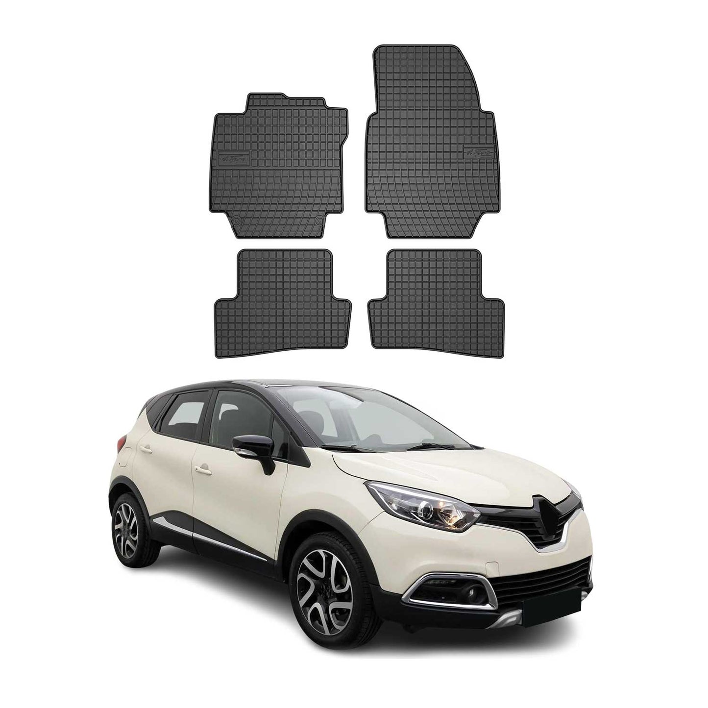 2013-2019 Renault Captur Fußmatten Gummi Schwarz 4 tlg