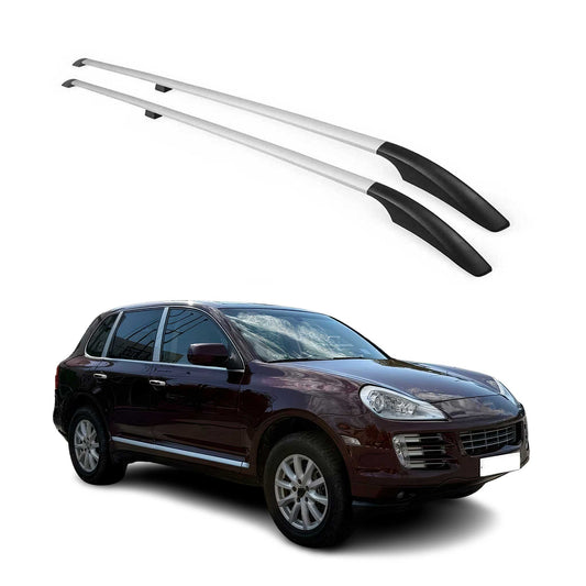 Dachreling Dachgepäckträger für Porsche Cayenne 9PA 2002-2010 Alu Grau