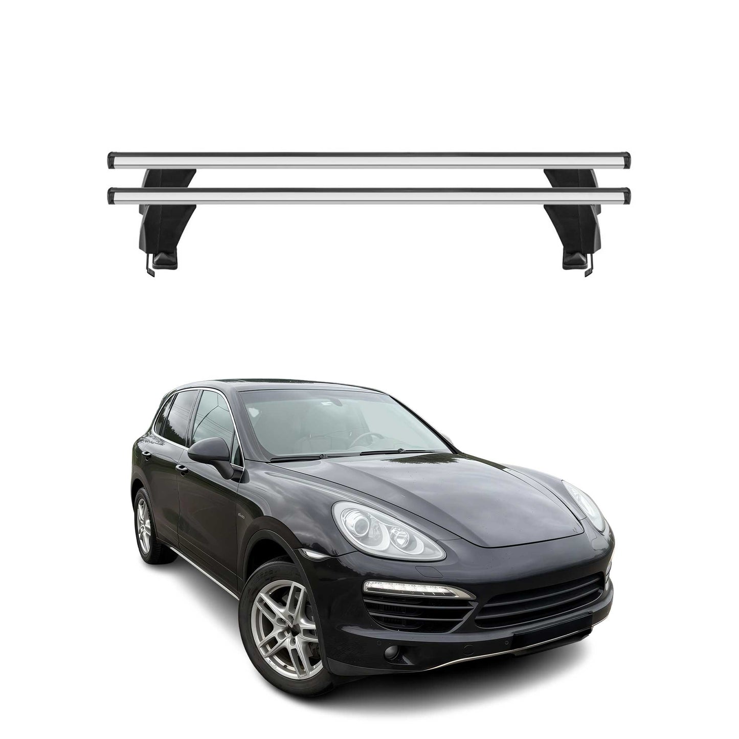 Menabo Dachträger Grundtäger für Porsche Cayenne 2010-2018 50kg Alu Silber 2 tlg