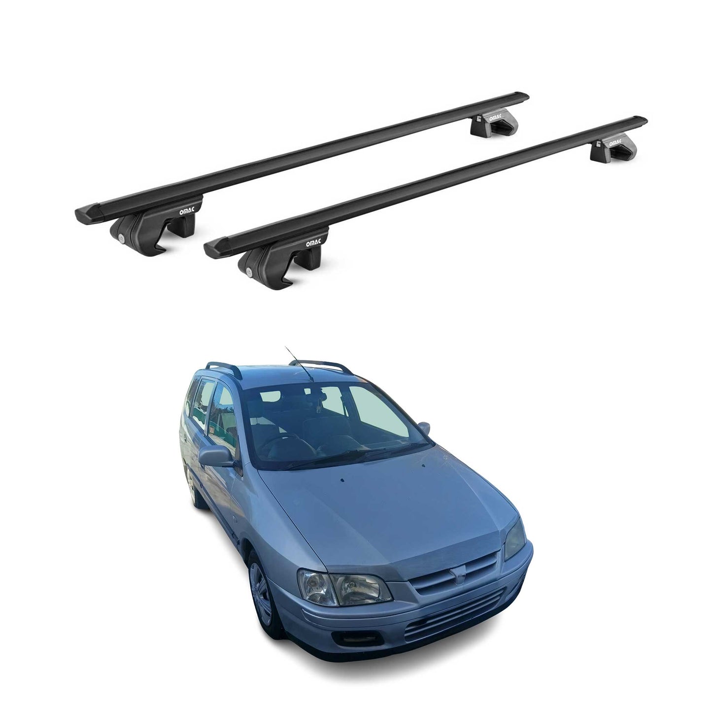 Dachträger für Mitsubishi Space Star mk1 1999-2002 Pre-FL 90kg Alu ABE Schwarz