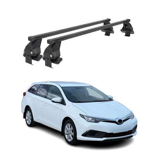 Menabo Dachträger für Toyota Auris mk3 Kombi 2018-2019 50kg Stahl Schwarz 2x
