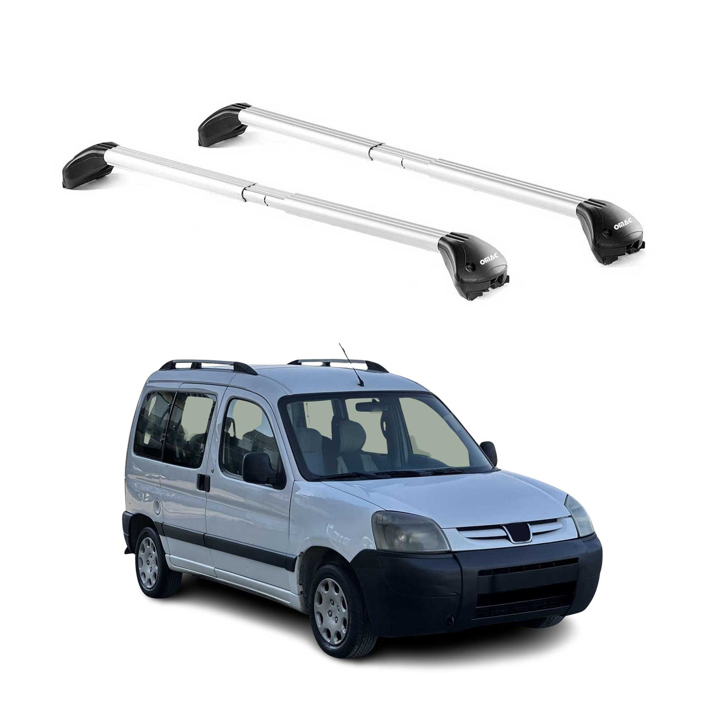 Dachträger für Peugeot Partner mk1 2002-2008 FL 5 tür 100kg Alu Silber 2x ABE