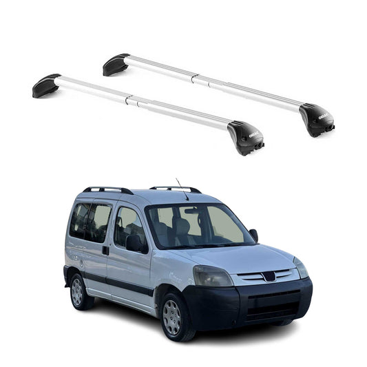 Dachträger für Peugeot Partner mk1 2002-2008 FL 5 tür 100kg Alu Silber 2x ABE
