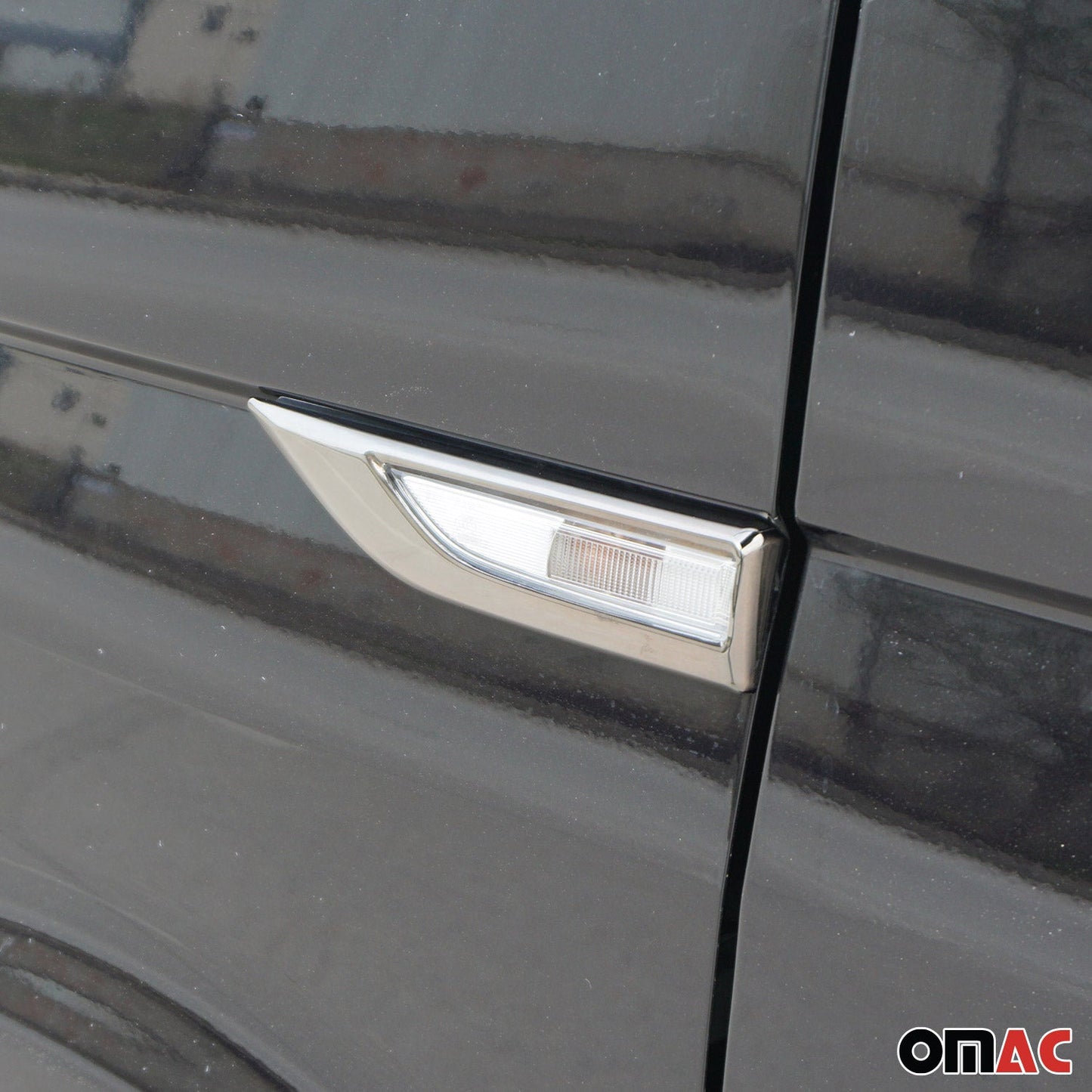 Blinkerrahmen Signalblende Blinker Umrandung für VW Caddy 2015-2020 Chrom ABS 2x