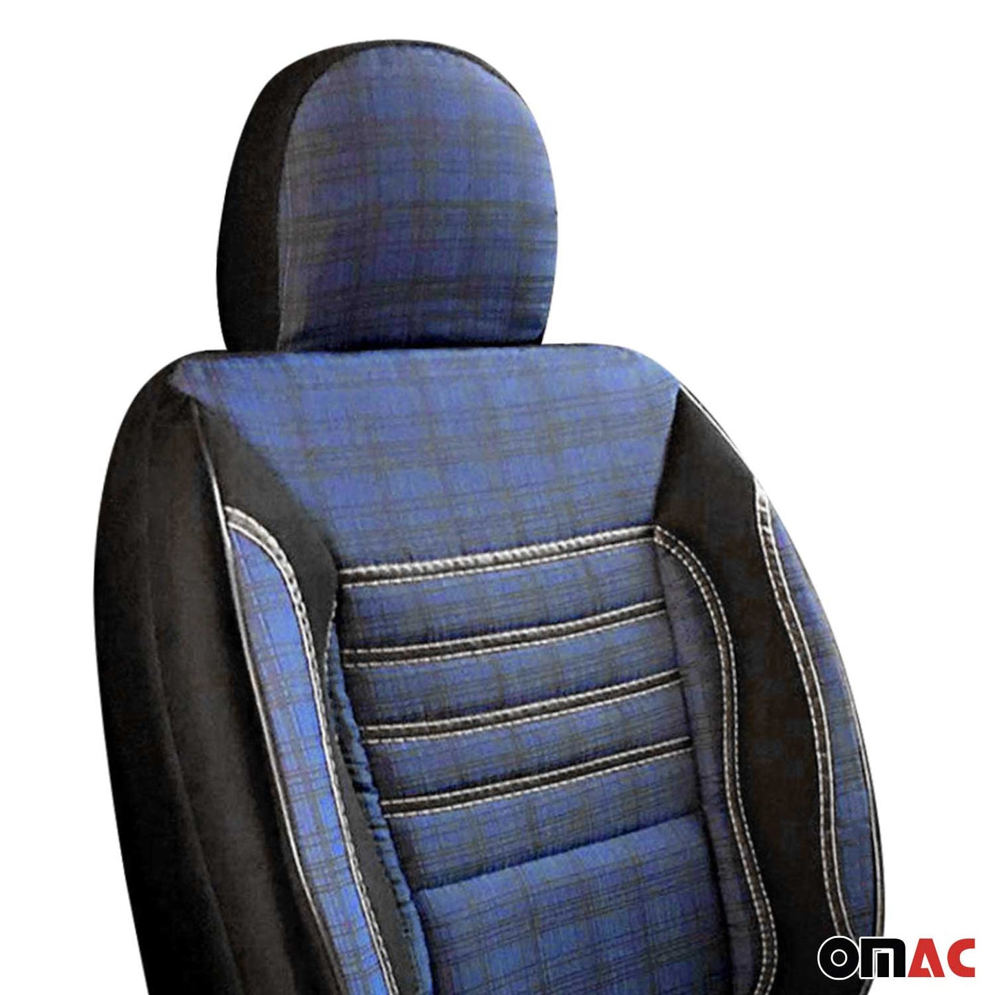 Schonbezüge Sitzschoner Sitzbezüge für VW Crafter 2006-2025 Schwarz Blau 1 Sitz