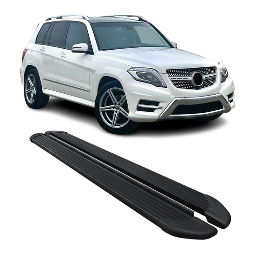 Seitenschweller Trittbretter Schweller für Mercedes GLK X204 2010-15 Alu Schwarz