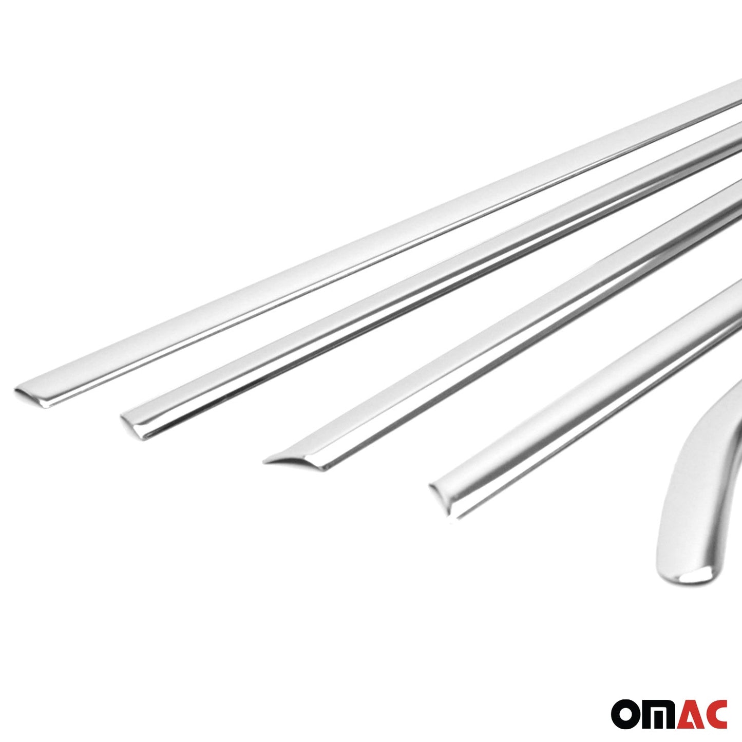 Benzi decorative pentru geamuri Ford Focus Saloon 2011-2018, oțel inoxidabil, 12 bucăți