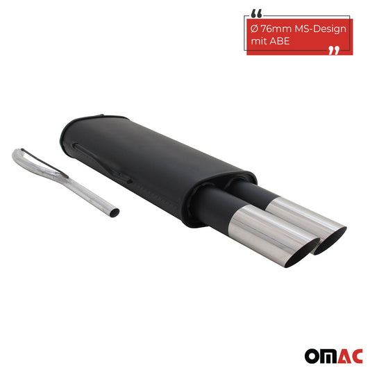 Novus Sportauspuff für VW Passat 35i 2x76mm MS-Design Endschalldämpfer mit ABE