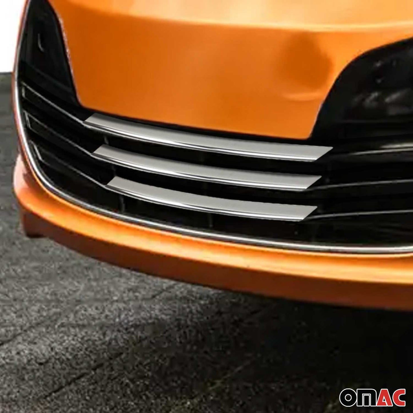 Benzi grilă radiator pentru Hyundai Veloster 2011-2017, crom-argintiu, 3x