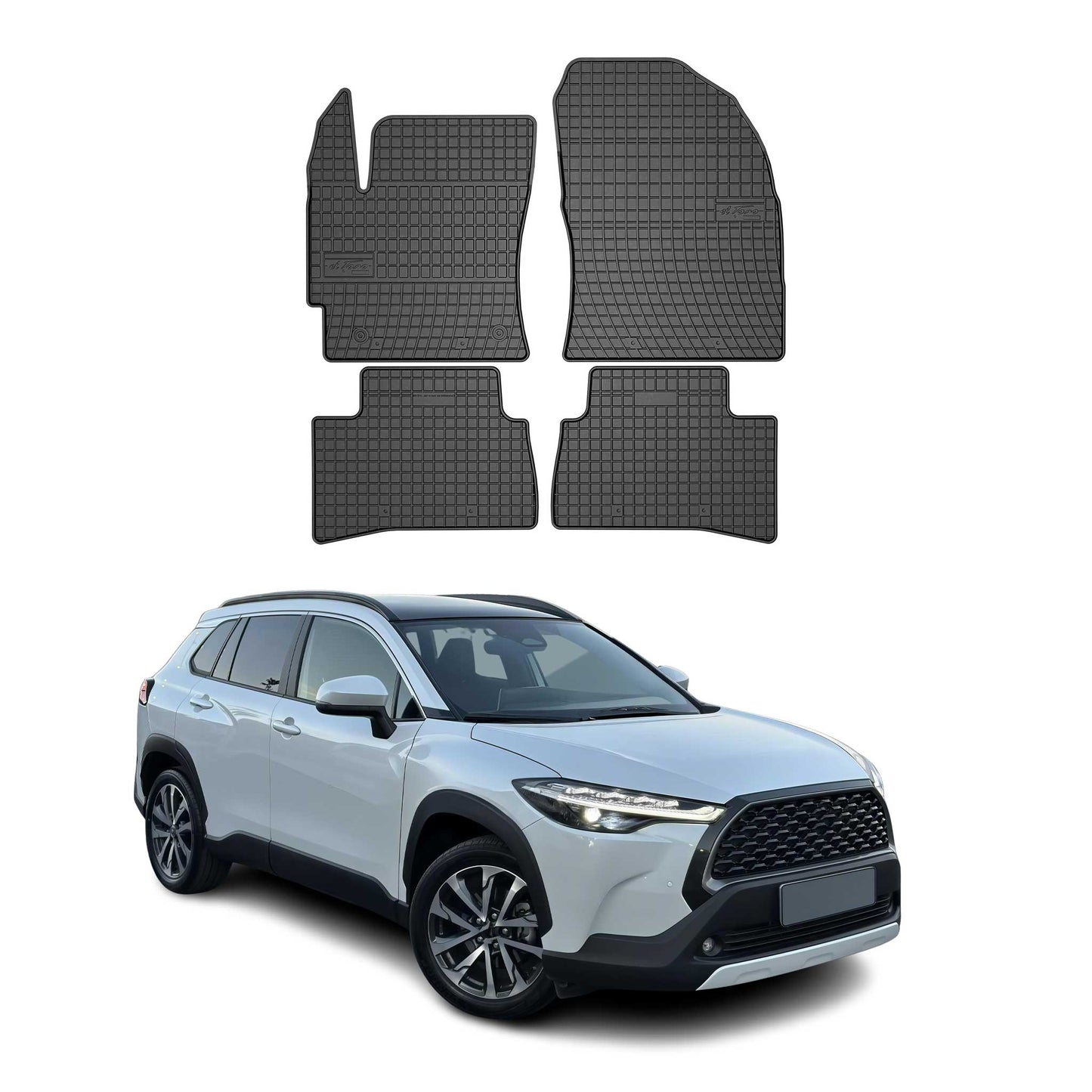 2020-2025 Toyota Corolla Cross Fußmatten Gummi Schwarz 4 tlg