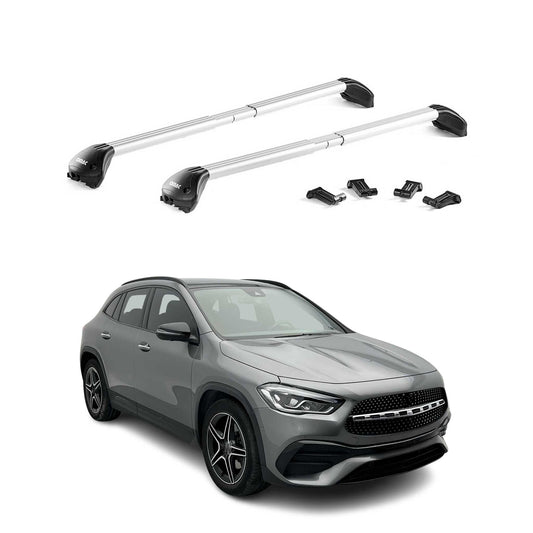 Dachträger Grundtäger für Mercedes GLA H247 2020-2025 100kg Alu Silber 2 tlg ABE