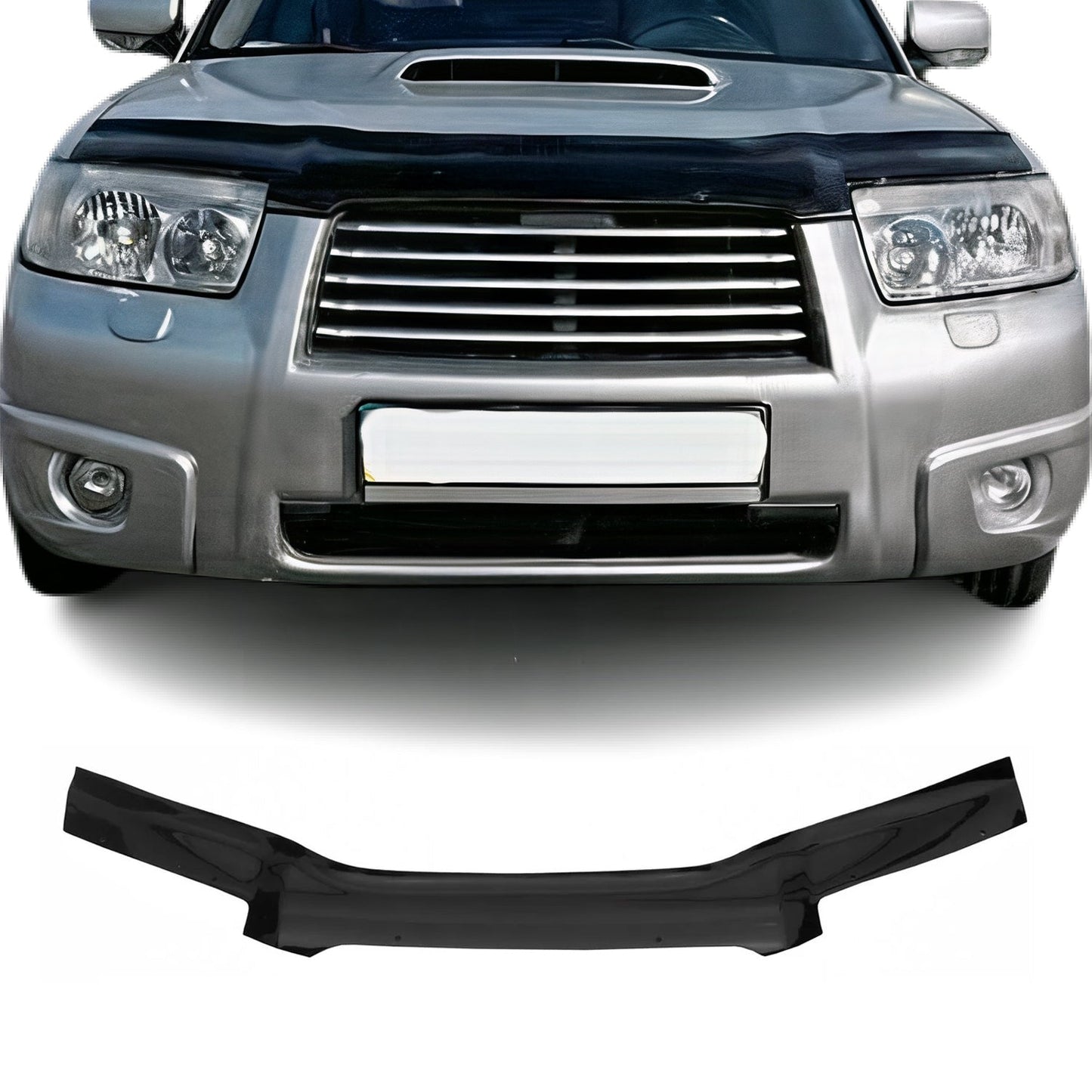 Motorhaube Deflektor Steinschlagschutz für Subaru Forester FL 2005-2008 Schwarz