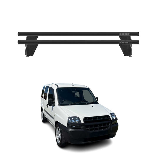 Bagażnik dachowy Menabo do Fiata Doblo 2000-2010 75 kg aluminiowy czarny 2-częściowy