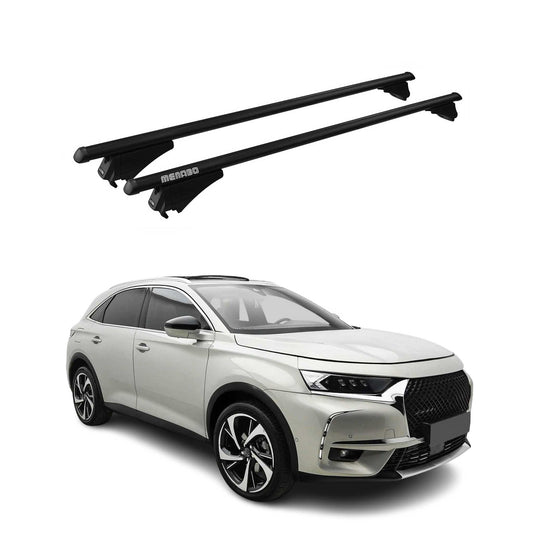 Menabo Dachträger Grundtäger für DS7 Crossback / DS 7 2017-2025 Alu Schwarz 2x