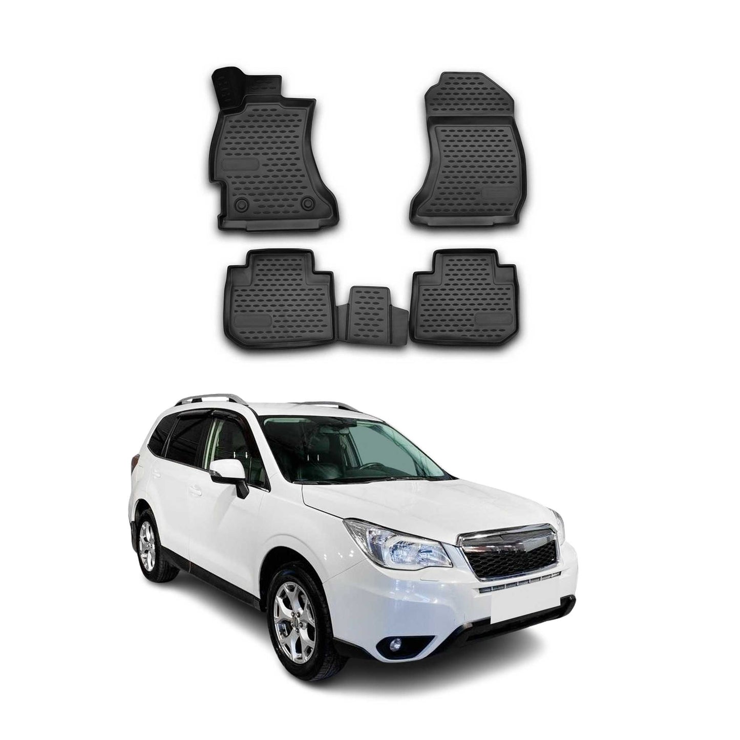 2013-2019 Subaru Forester Fußmatten TPE Schwarz 4 tlg