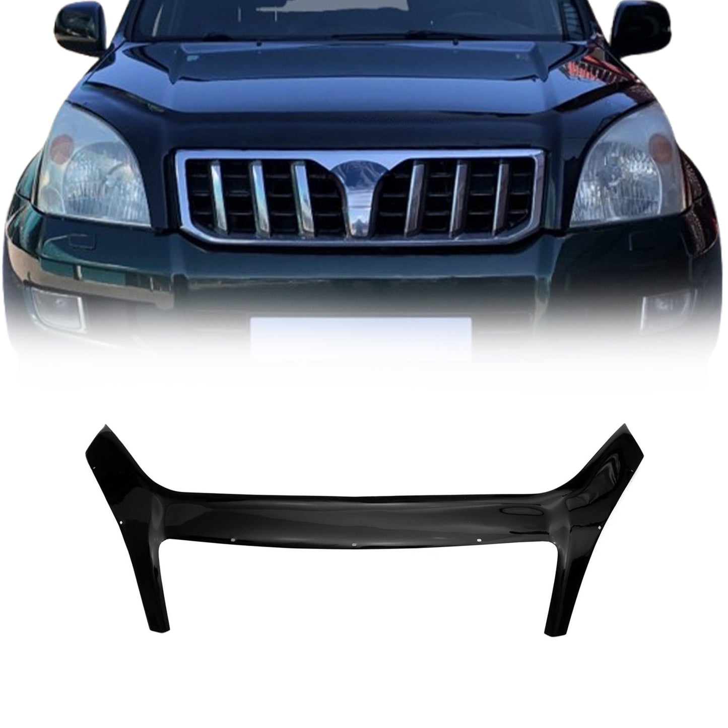 Motorhaube Deflektor Steinschlagschutz für Toyota Land Cruiser Prado 2002-2009