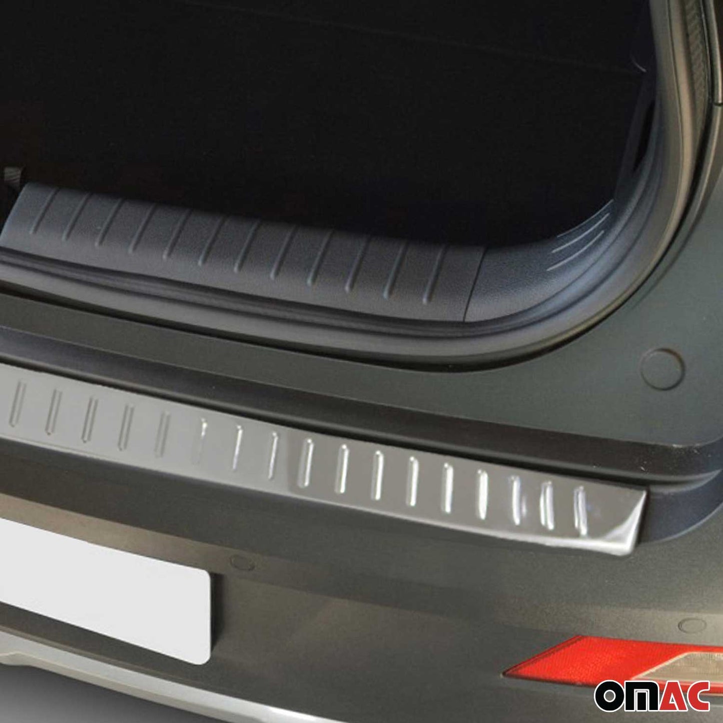 Ladekantenschutz Stoßstangenschutz für Hyundai Bayon 2021-2025 Edelstahl Silber