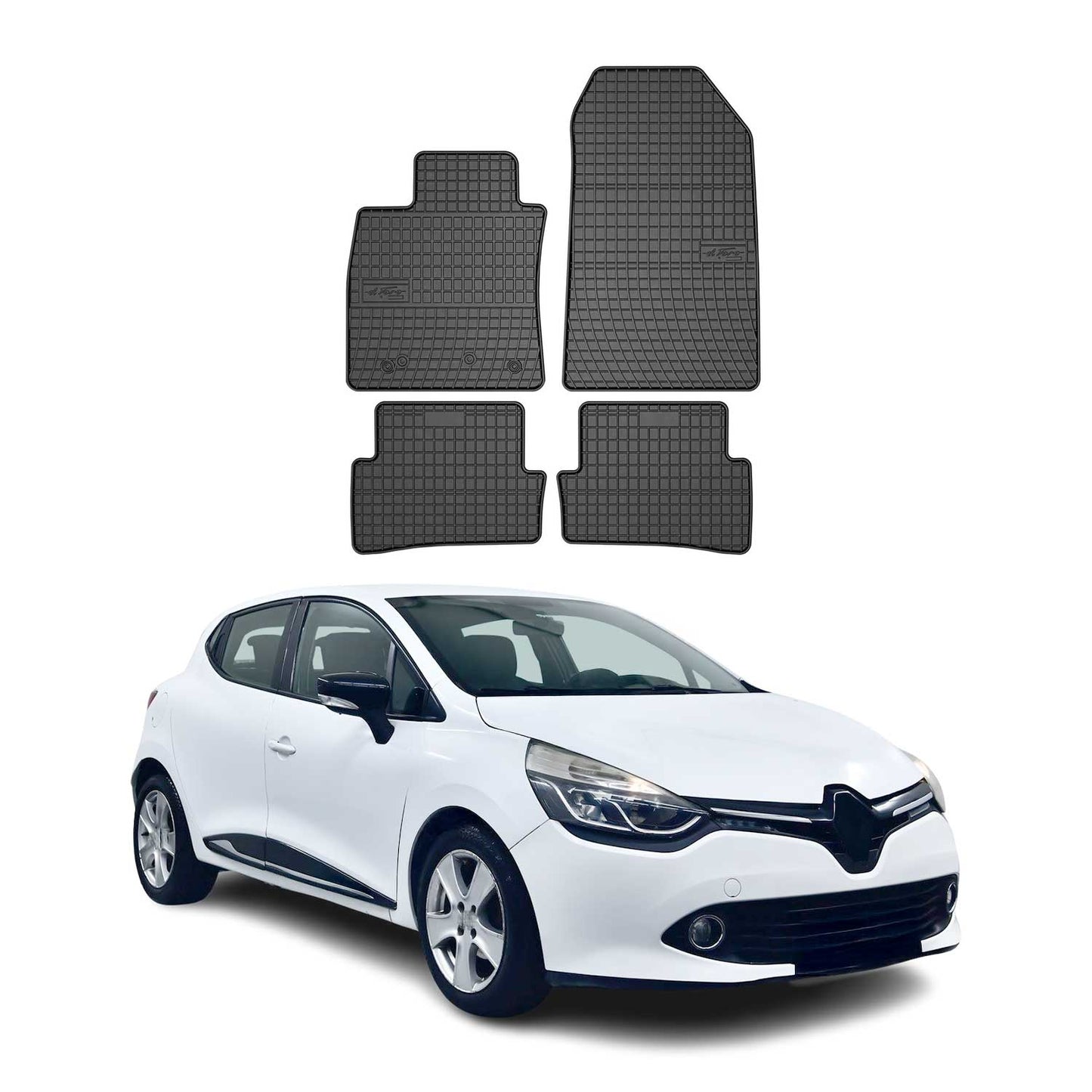 2012-2019 Renault Clio Fußmatten Gummi Schwarz 4 tlg