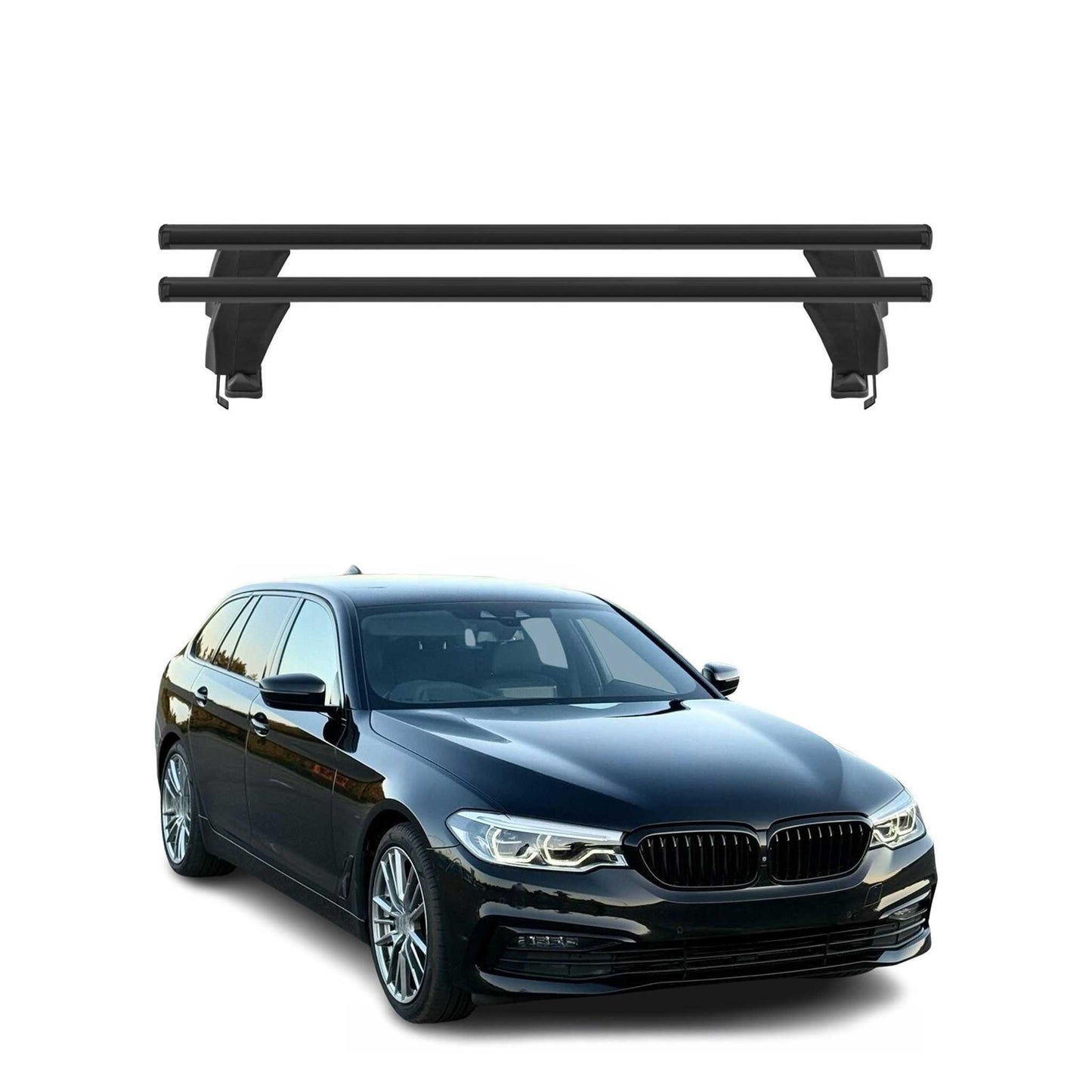 Menabo Dachträger Grundtäger für BMW 5er Touring G31 2017-2023 50kg Alu Schwarz