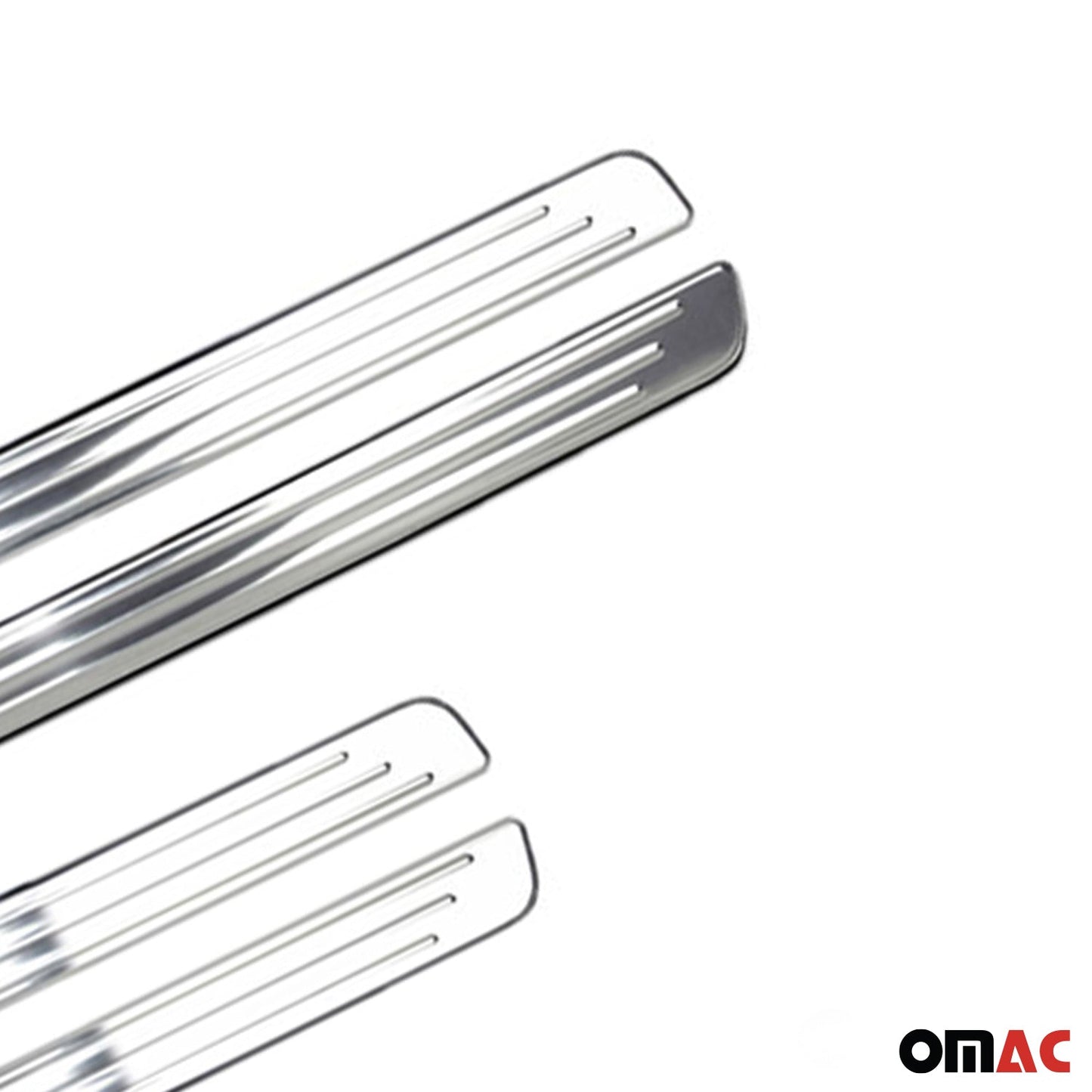 Ornamente prag uși pentru VW Tiguan 2016-2024, oțel inoxidabil, argintiu, set 4 piese