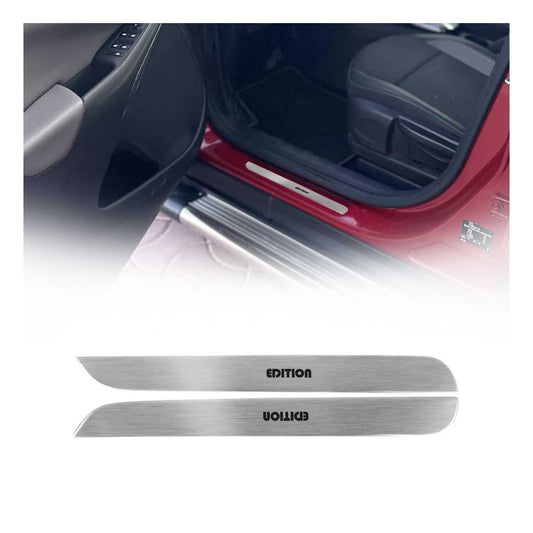 Ornamente prag uși pentru Opel Crossland X 2017-2025, oțel inoxidabil, 2 bucăți