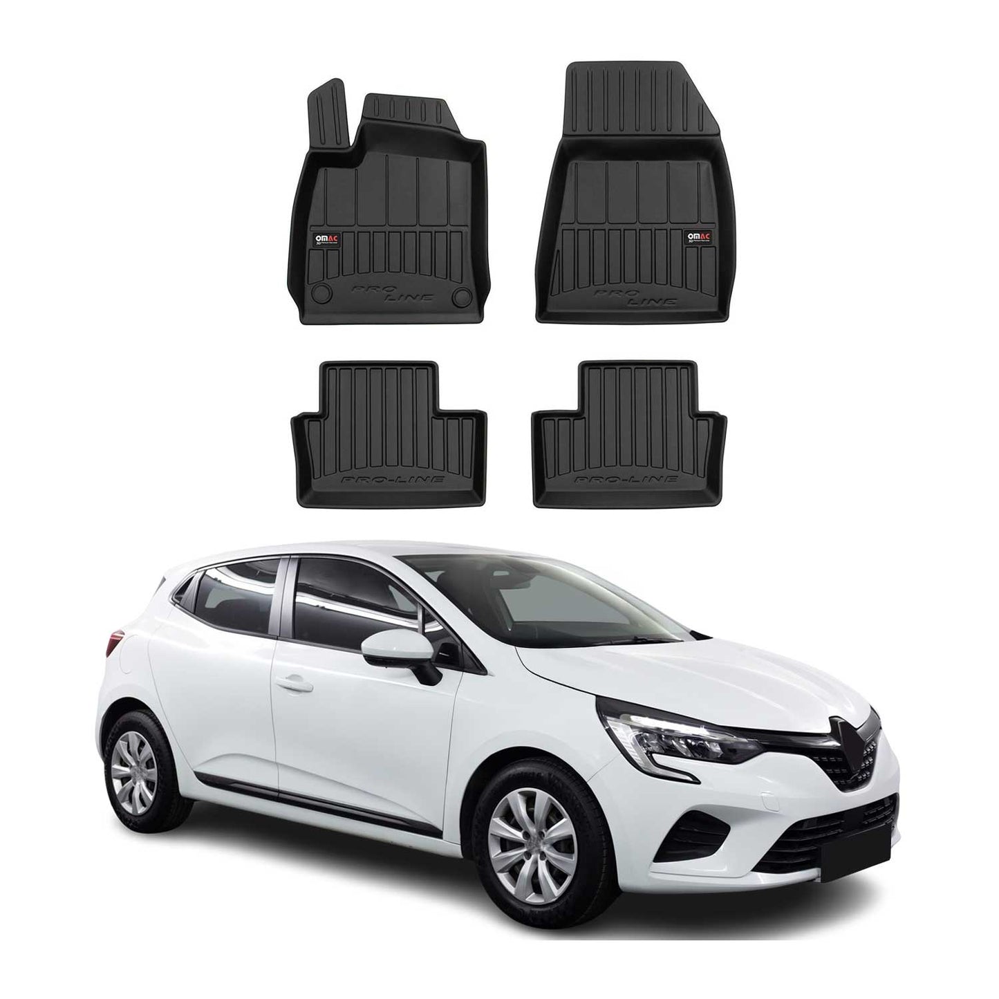 Covorașe auto Renault Clio 2019-2025, TPE, negre, 4 buc.