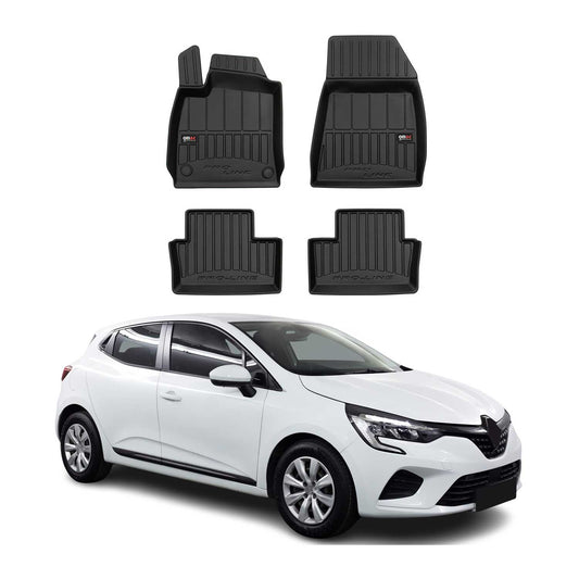 Covorașe auto Renault Clio 2019-2025, TPE, negre, 4 buc.