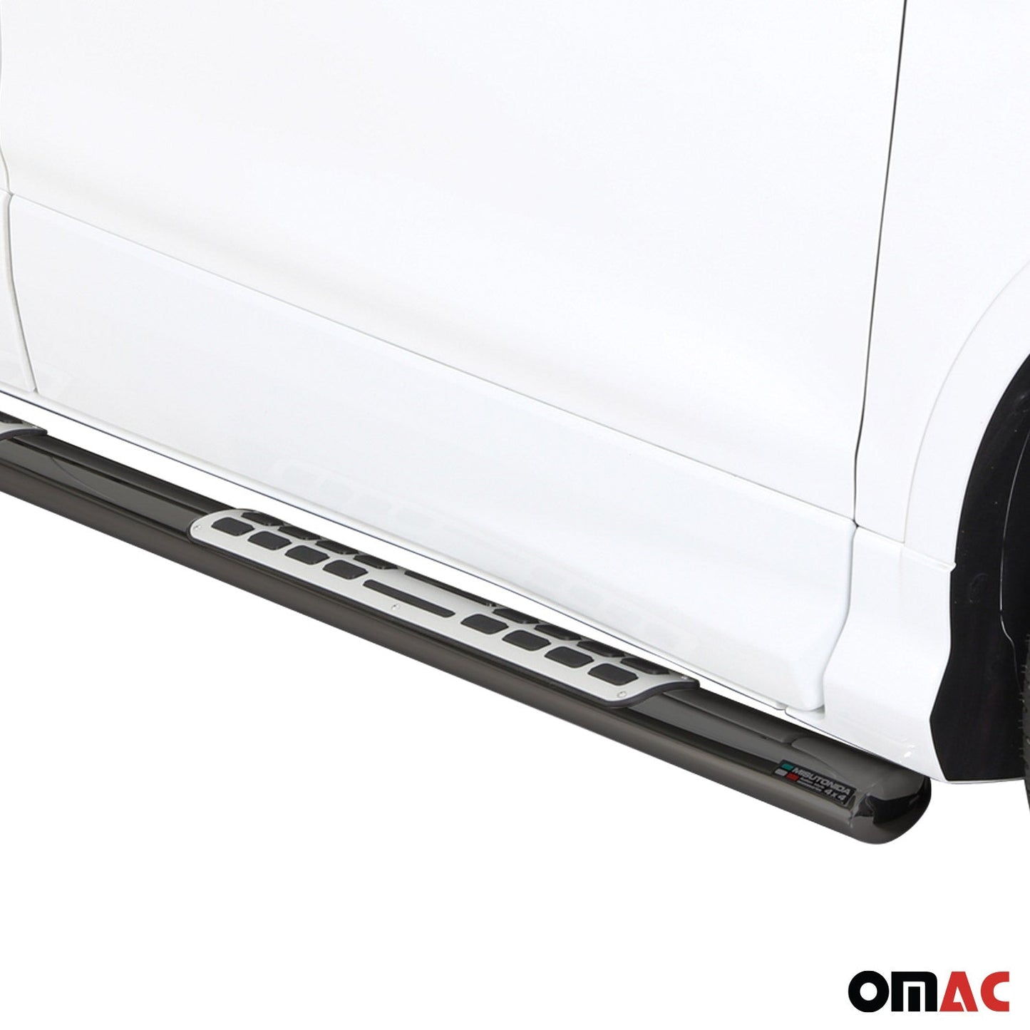 Edelstahl Seitenschweller Schwellerrohre für Ford Kuga 2017-2019 Schwarz