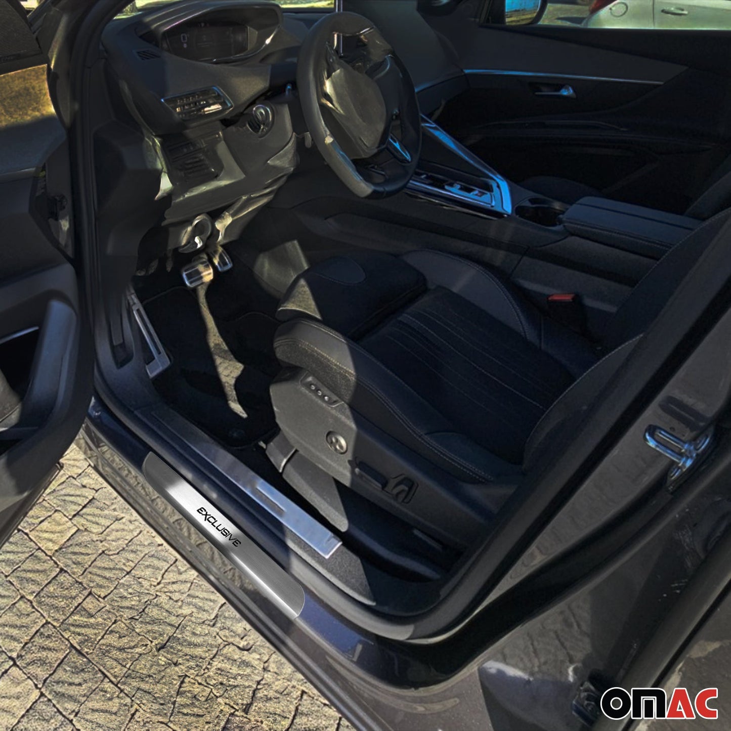 Protecții prag uși Exclusiv pentru Peugeot 5008 2017-2025 Oțel inoxidabil 4x