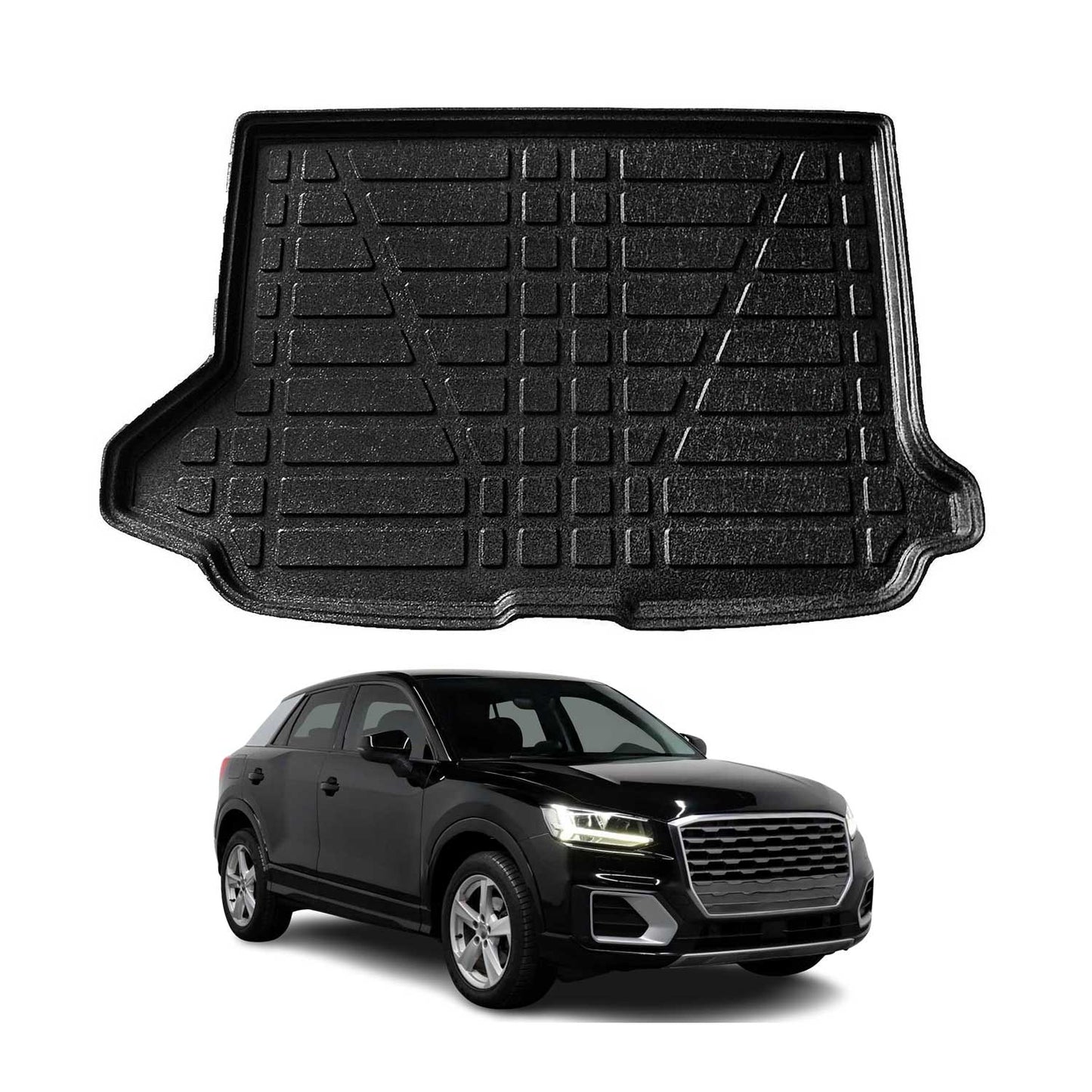 Kofferraumwanne Laderaumwanne für Audi Q2 2017-2025 Gummi TPE Schwarz